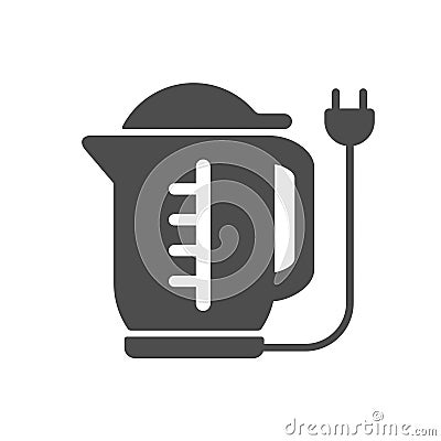 electric kettle silhouette vector icon Vector Illustration