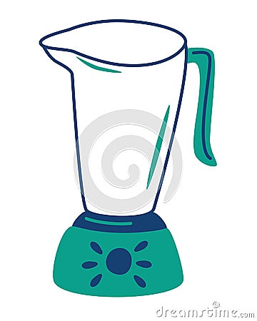 Electric kitchen Blender, juicer. Blender or mixer kitchen tool for cooking. Electric machine. Kitchen appliance, equipment. Vector Illustration