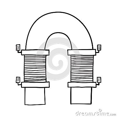 Electric Magnet Icon Vector Illustration