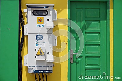 Electric meters, Kwh Meter Editorial Stock Photo