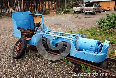 An electric mining locomotive at jade city Editorial Stock Photo