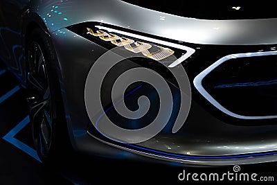 Electric modern car for future engine Stock Photo