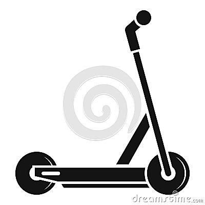 Electric modern scooter icon, simple style Vector Illustration