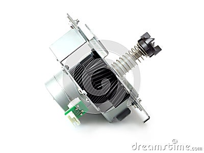 Electric motor - Speed control motor with gear spring and bracket Stock Photo