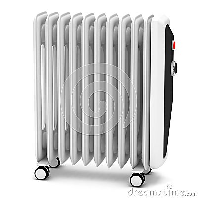 Electric oil heater Stock Photo