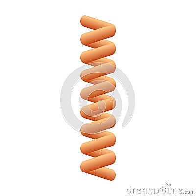 Electric orange cable icon, cartoon style Vector Illustration