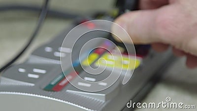 Electric outlet and power cables stock video footage Electric outlet and power cables stock video footage