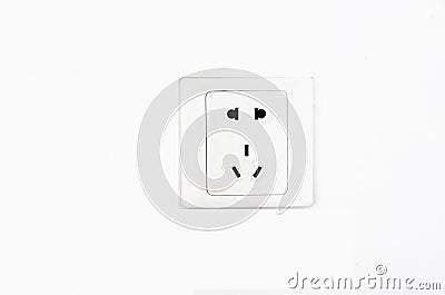 Electric Outlet Wall Socket Plug Receptacle Stock Photo