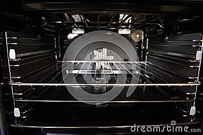 Electric oven inside Stock Photo