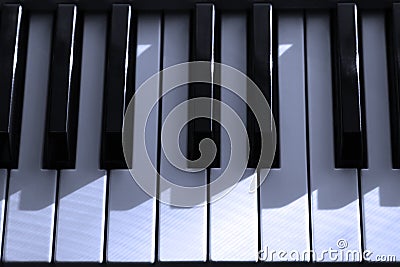 Electric Piano Keys Stock Photo