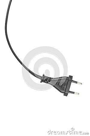 Electric plug isolated on the white background Stock Photo