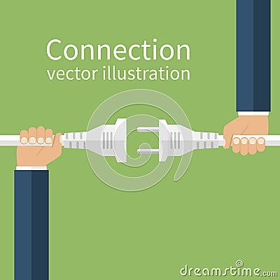 Electric plug and socket Vector Illustration