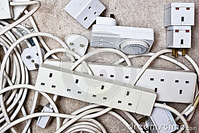 Electric plugs Stock Photo