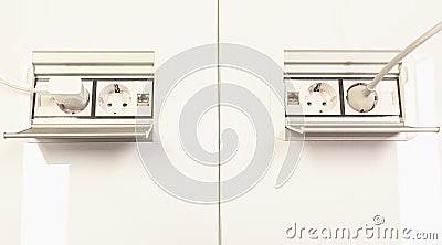 Electric Plugs Stock Photo