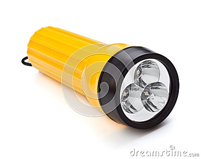Electric Pocket Flashlight Stock Photo