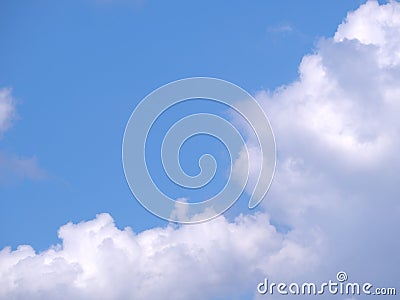 Electric post with blue sky and clouds Stock Photo
