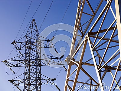 Electric power line Stock Photo