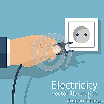 Electric power plug Vector Illustration