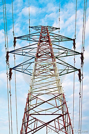 Electric power tower Stock Photo