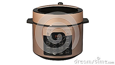 Electric pressure cooker isolated on a white background Stock Photo