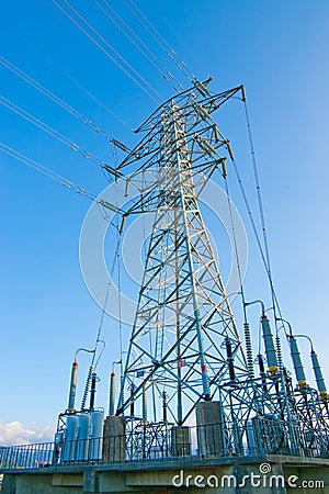 Electric pylon Stock Photo