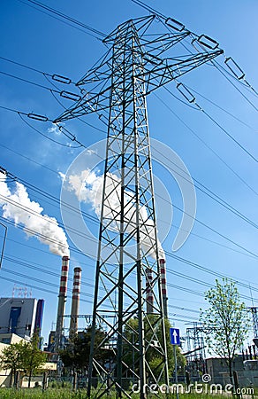 Electric pylon Stock Photo