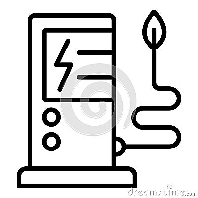 Electric refueling icon, outline style Vector Illustration