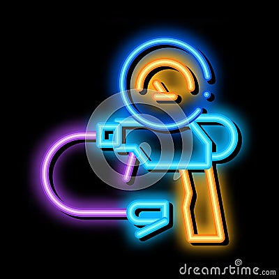 electric repair tool neon glow icon illustration Vector Illustration