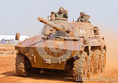 Electric Rooikat after a mud bath Editorial Stock Photo