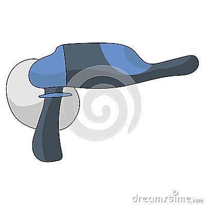Electric sander, blue cartoon style tool, surface treatment and repair instrument Vector Illustration