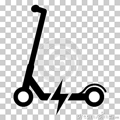 Electric scooter icon, urban flat eco friendly transport, vehicle vector illustration Vector Illustration