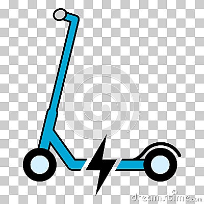 Electric scooter icon, urban flat eco friendly transport, vehicle vector illustration Vector Illustration