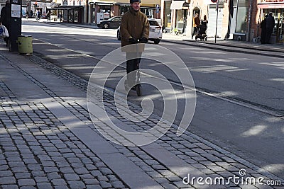 Electric scooter rider in danish capital Copenhagen Denmark Editorial Stock Photo