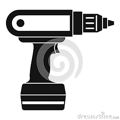 Electric screwdriver drill icon simple Vector Illustration