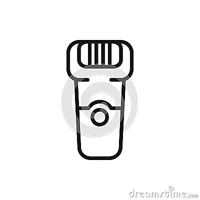 Electric shaver line icon. Hair removal method. Razor shaving. Vector Illustration