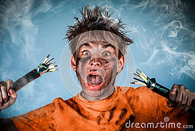 Electric Shock Stock Photo