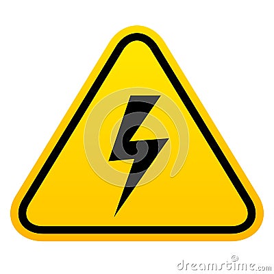 Electric shock hazard vector sign Vector Illustration