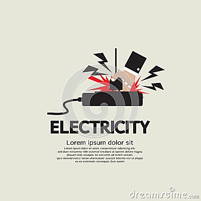 Electric Shock. Vector Illustration