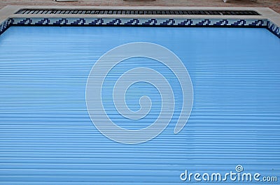 Electric slatted Swimming Pool Stock Photo