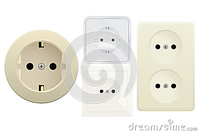 Electric sockets Vector Illustration