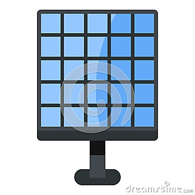 Electric solar panel icon isolated Vector Illustration