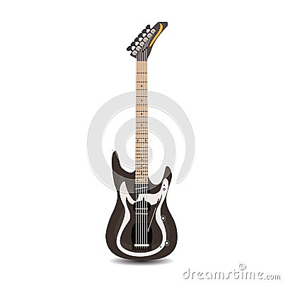 Electric solo guitar, vector flat illustration Vector Illustration