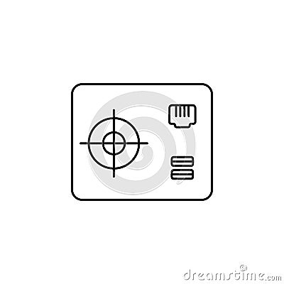 electric stabilizer line. Element of computer parts for mobile concept and web apps illustration. Thin line icon for website Cartoon Illustration