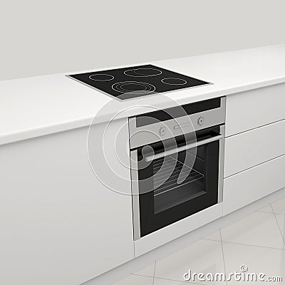 Electric stove and oven. Stock Photo