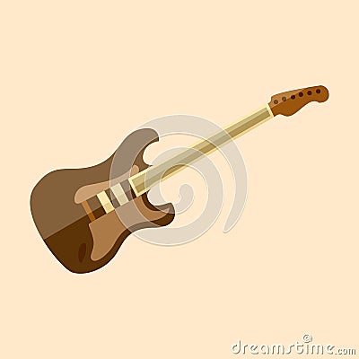 Electric Stratocaster Guitar Vector Illustration Graphic Vector Illustration