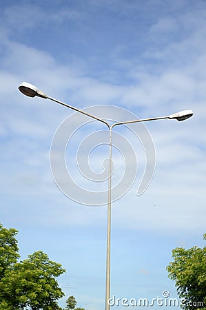 Electric street lamp Stock Photo