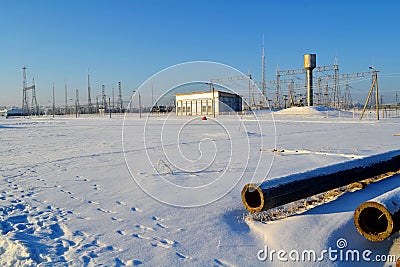 Electric substations Altaya Stock Photo