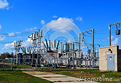 Electric substations Siberia Stock Photo