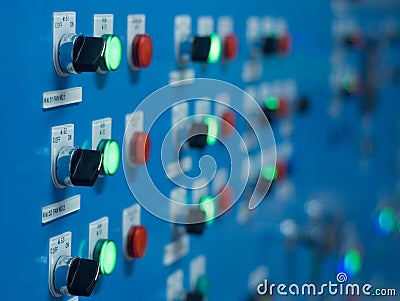 Electric switch panel Stock Photo