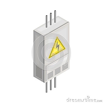 Electric Switchboard or Cabinet as Power Object Isometric Vector Illustration Stock Photo